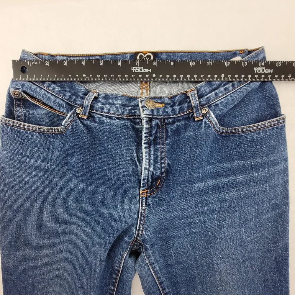 X.O.X.O. Jeans Women's 28x30 Blue Low Rise Bootcut Flare Made in USA Vintage - Picture 7 of 12